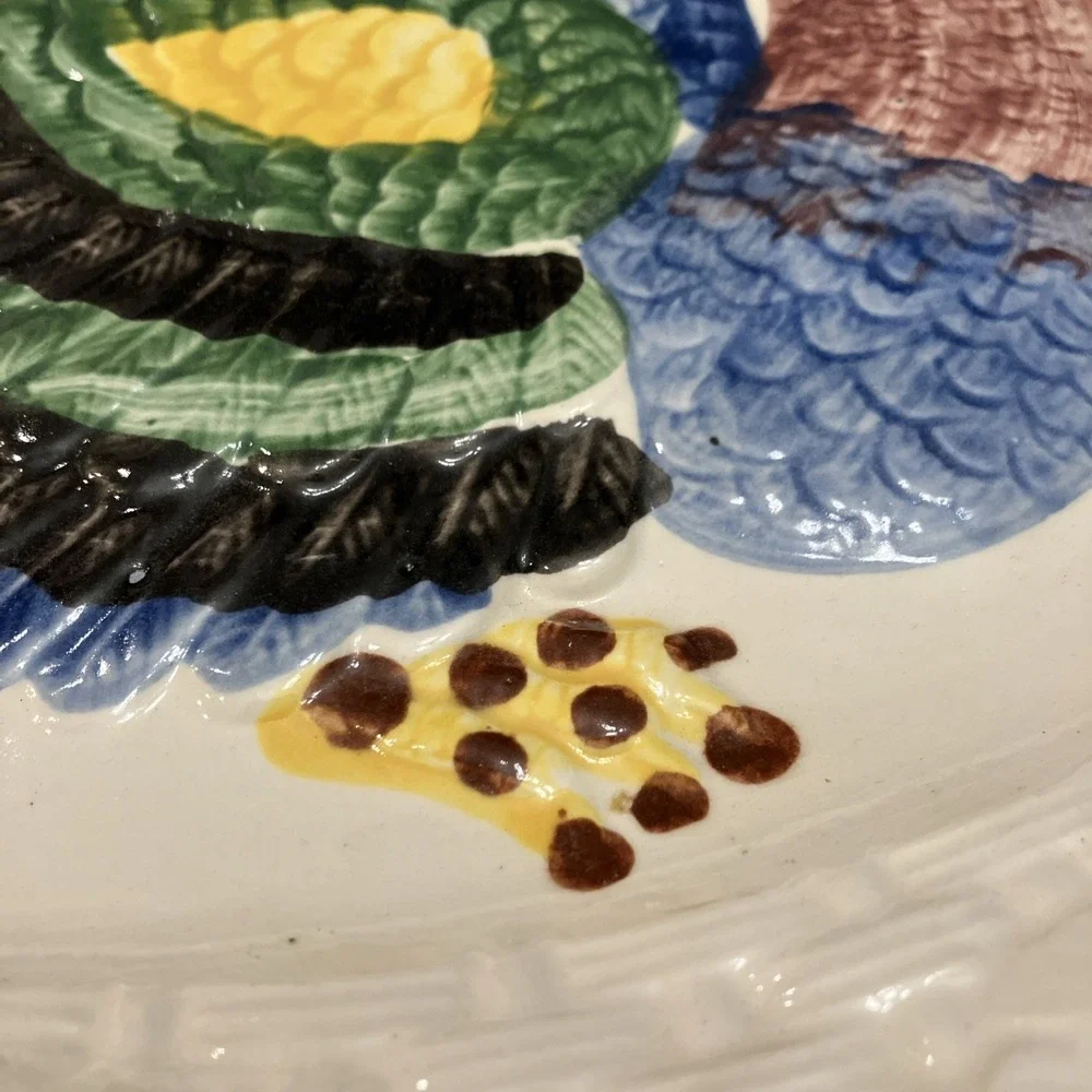 Vintage California Pottery Turkey Platter 18